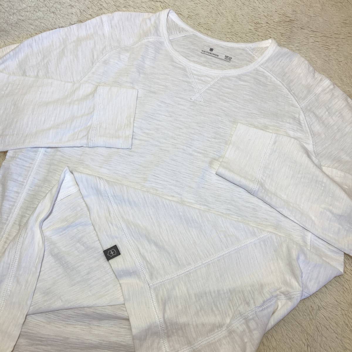 W635美品!■VICTORINOXビクトリノックス★白★長袖Tシャツ■L_画像6