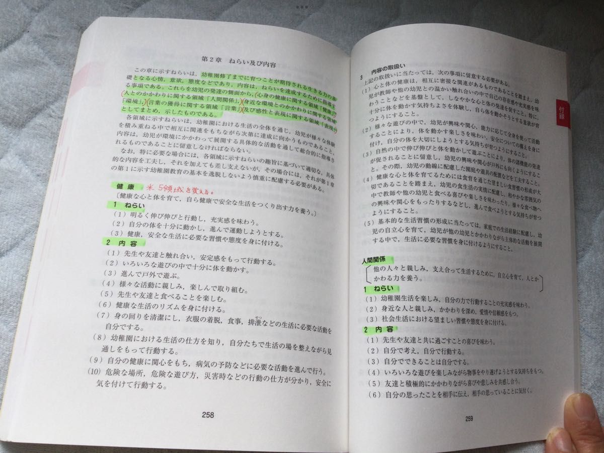 「幼稚園教育要領解説」「保育所保育指針解説書」お値下げしました