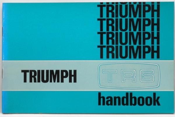 TRIUMPH TR6 OWNER'S HANDBOOK 英語版_画像1