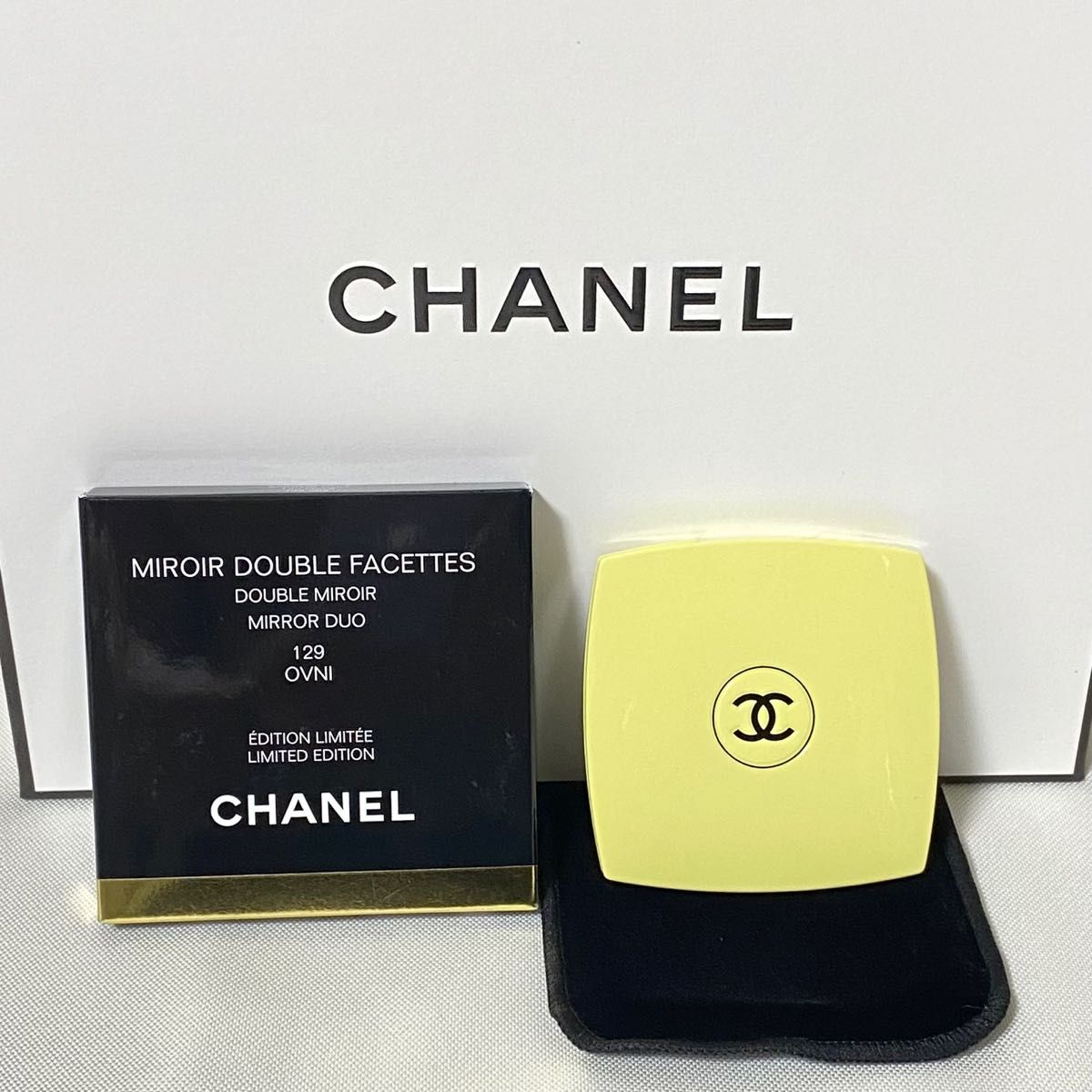 シャネル コンパクト ミラー オヴニー 129 イエロー CHANEL 鏡