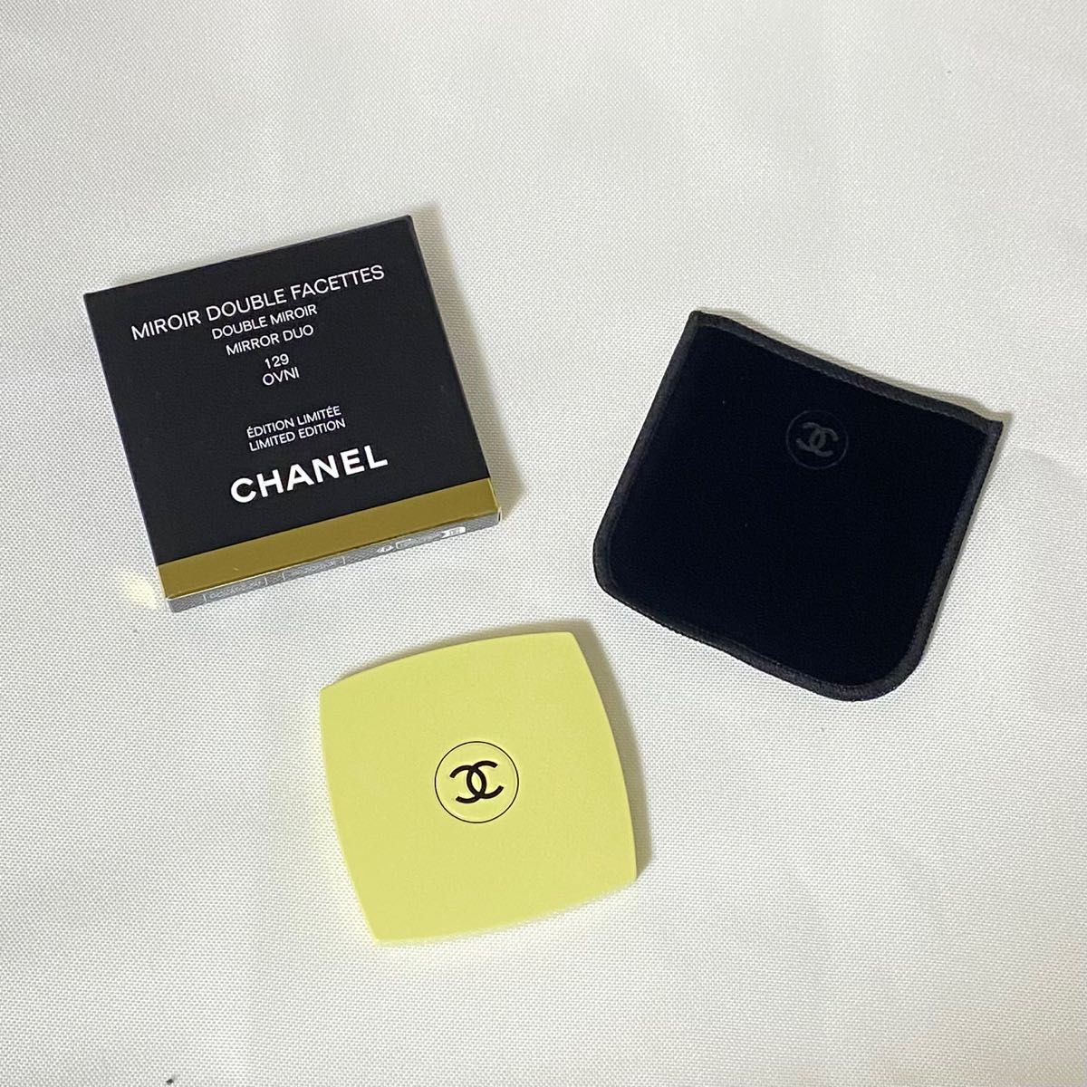 シャネル コンパクト ミラー オヴニー 129 イエロー CHANEL 鏡