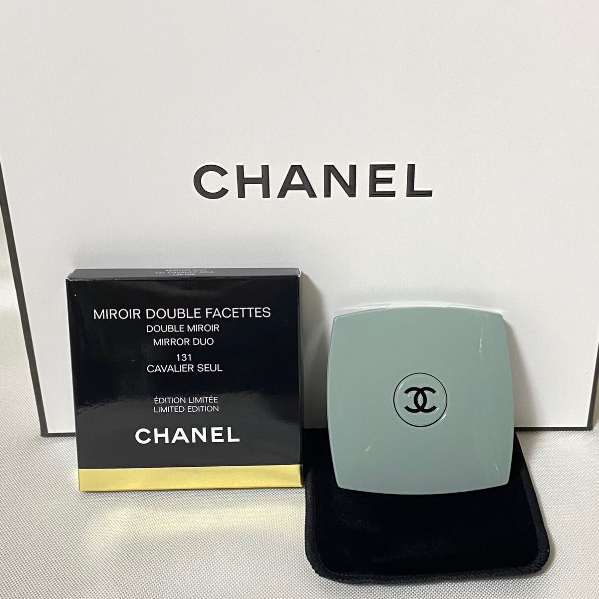 シャネル コンパクト ミラー キャヴァリエスゥル 131 緑 CHANEL 鏡