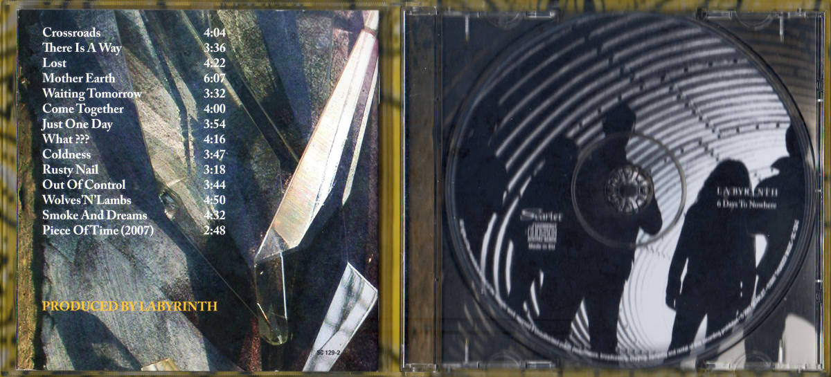 ♪伊産ProgMetal≪輸入盤CD≫LABYRINTH(ラビリンス)/6 Days To Nowhere♪VISION DIVINE♪NECRODEATH_裏ジャケット・CD
