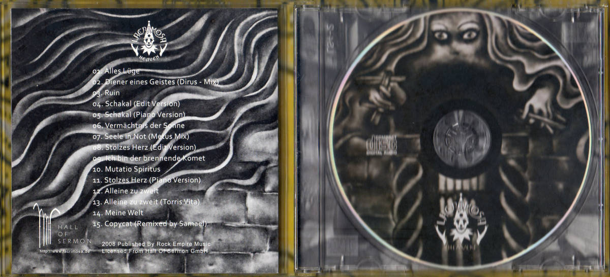 ♪男女Vo独産GothicMetal≪輸入盤CD≫LACRIMOSA(ラクリモーサ)/HEAVEN(B Side In Heaven 1993-1999)♪♪_裏ジャケット・CD