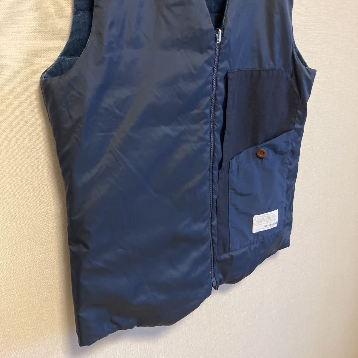 na Nami kaNanamica / down vest / Denim / indigo / outdoor /SUNF447 / size S