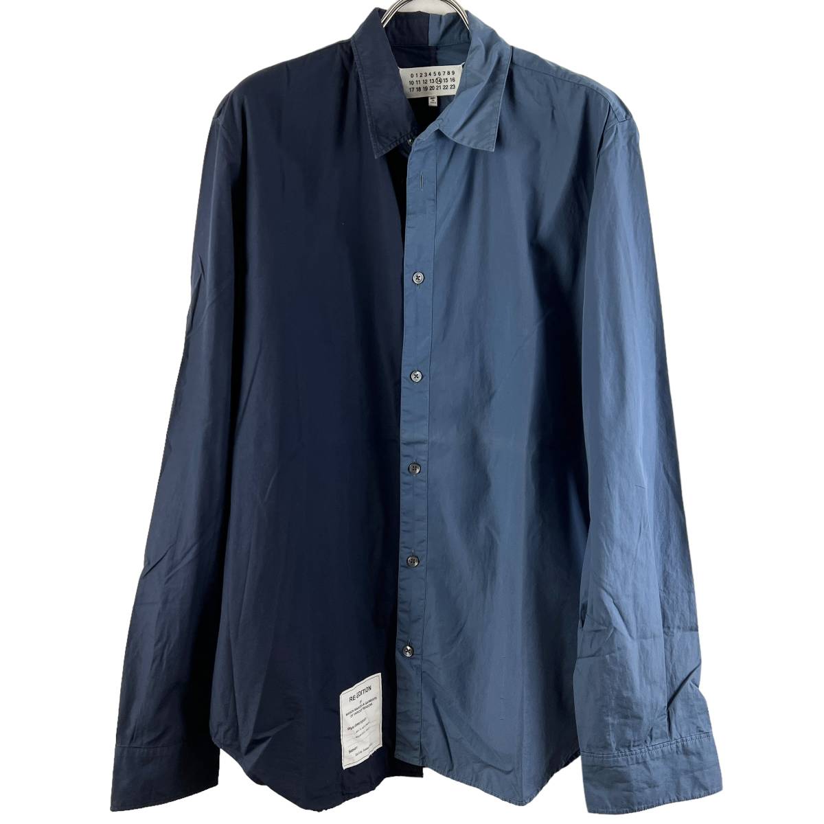 Maison Margiela (メゾン マルジェラ) Longsleeve Doublecolour Shirt (blue)