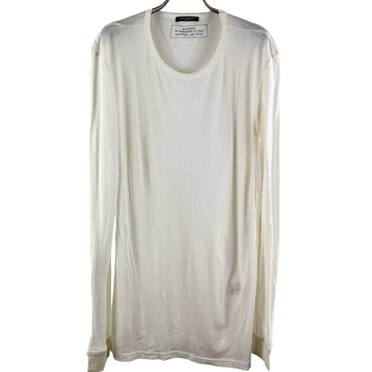 BALMAIN(バルマン) Longsleeve Paris Printemps 2012 T Shirt (beige)