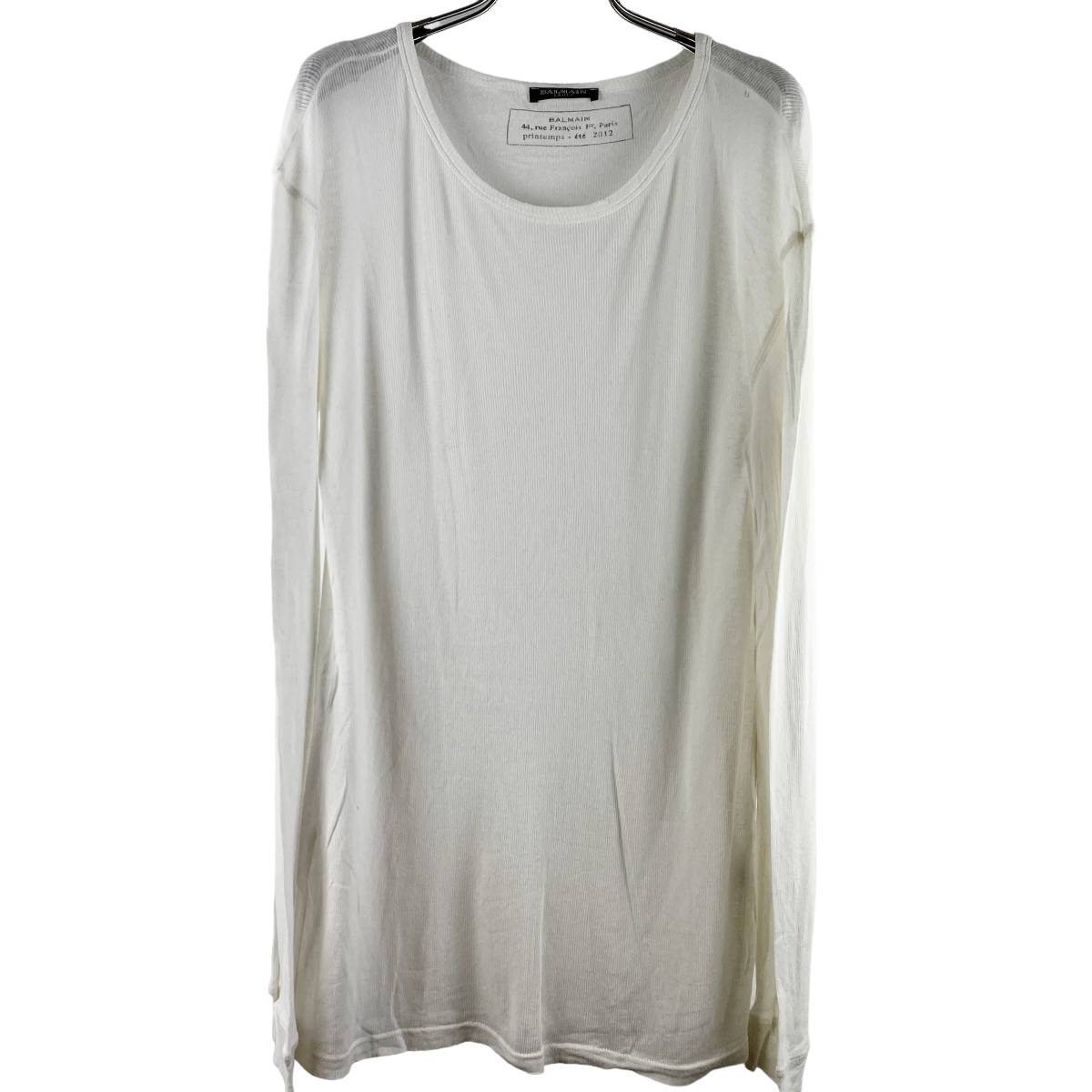 BALMAIN(バルマン) Longsleeve Paris Printemps 2012 T Shirt (beige) 2