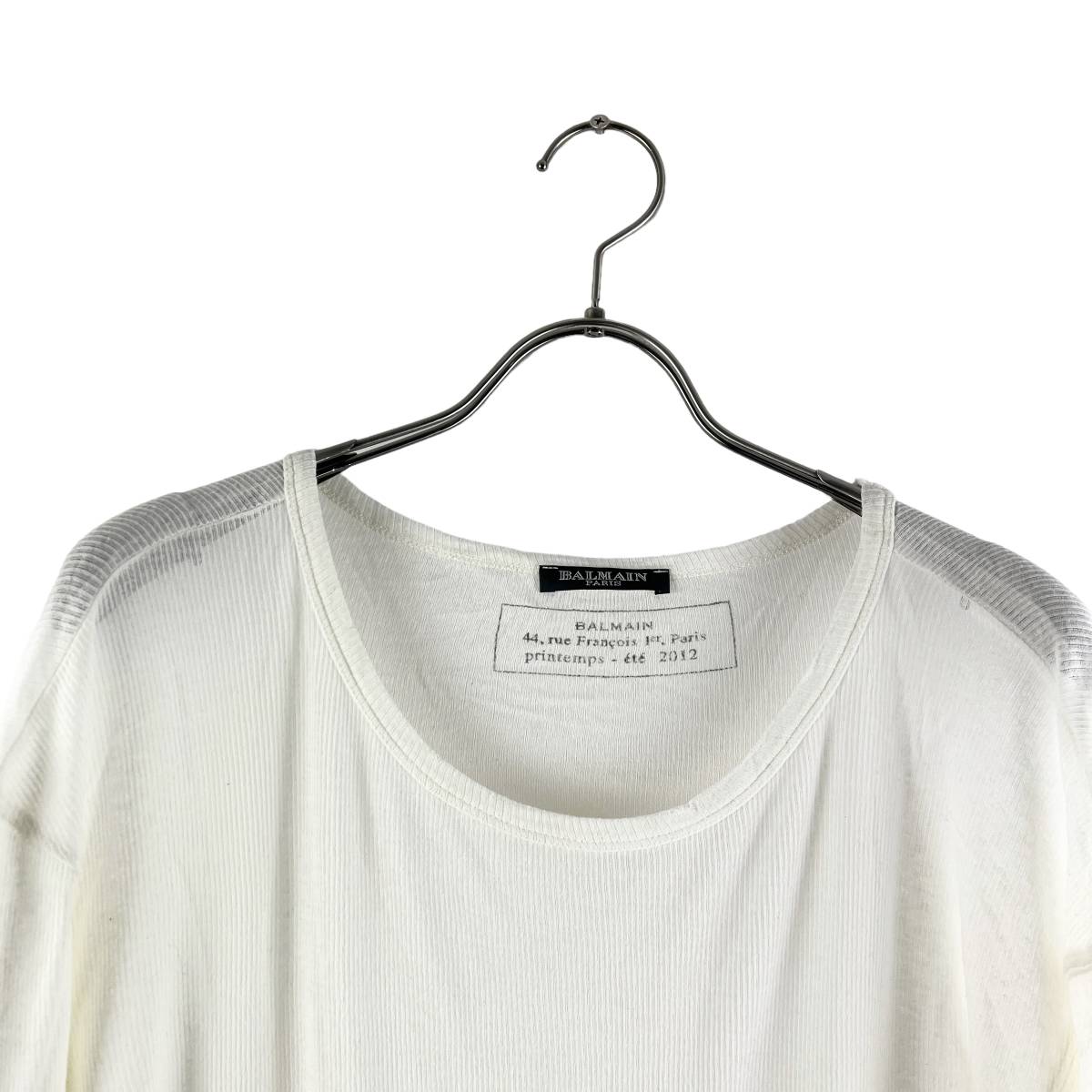 BALMAIN(バルマン) Longsleeve Paris Printemps 2012 T Shirt (beige) 2_画像2