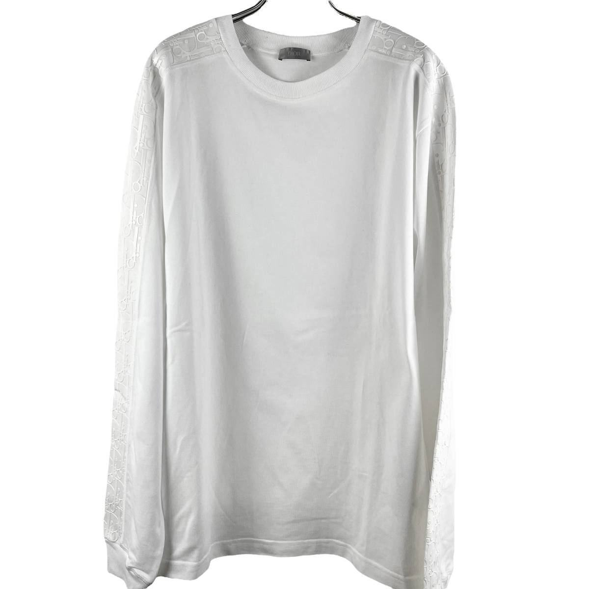 Dior (ディオール) Side Tape Oblique Longsleeve T Shirt (white)