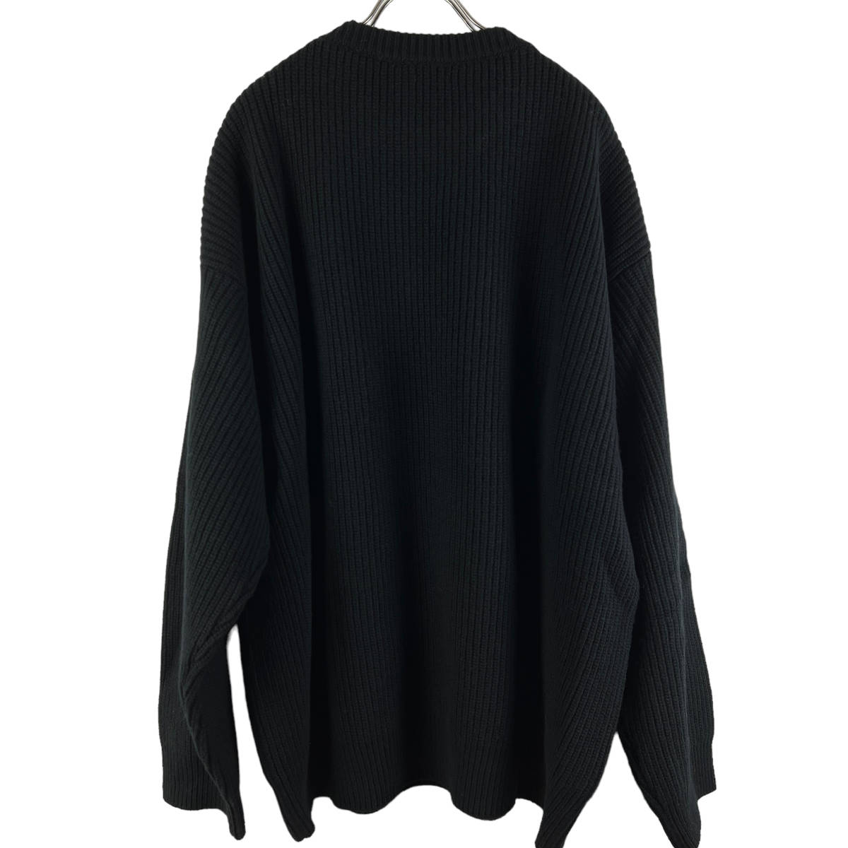 Celine(セリーヌ) OVERSIZED SWEATER IN RIBBED WOOL KNIT (black)_画像4