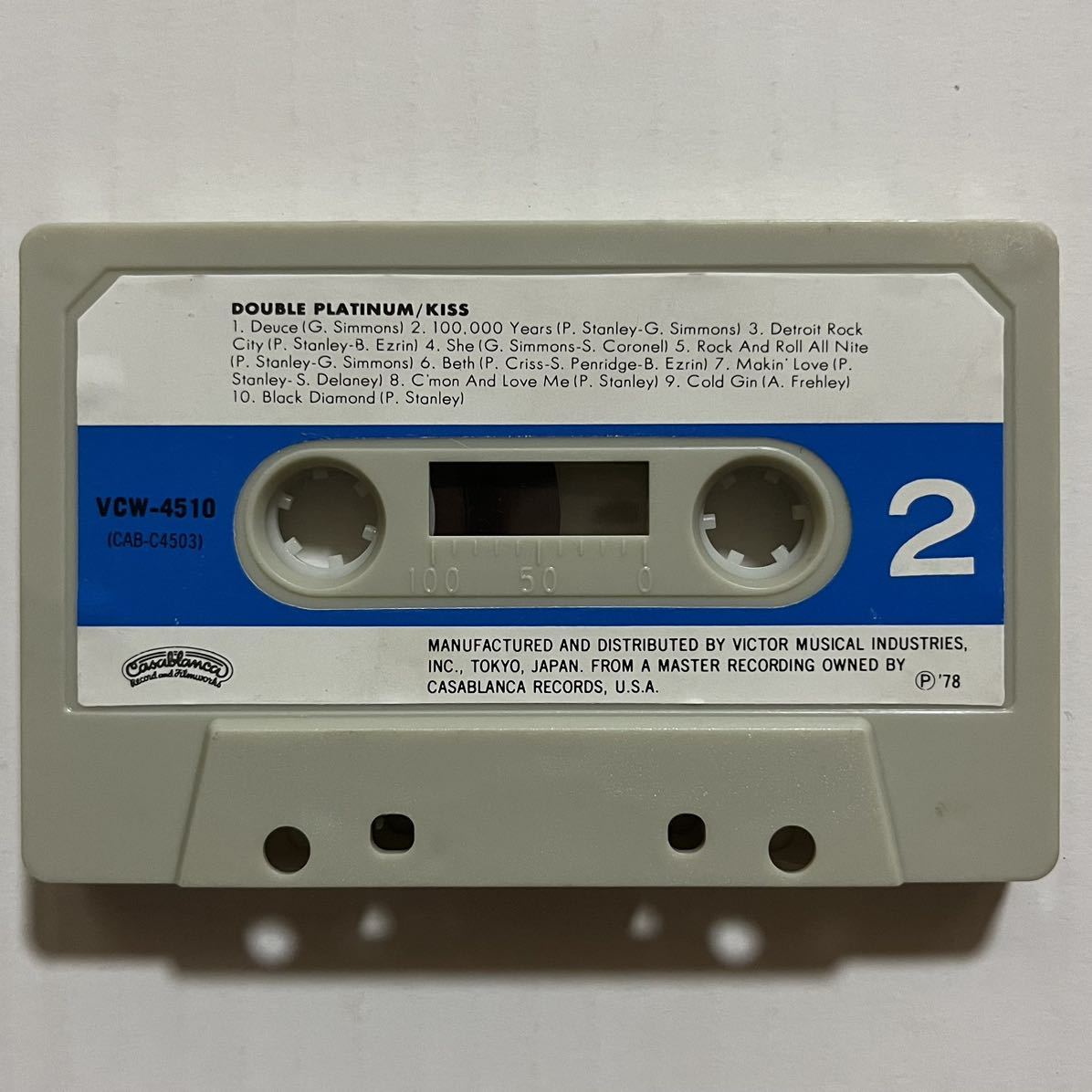  valuable domestic version kis double * platinum cassette tape KISS