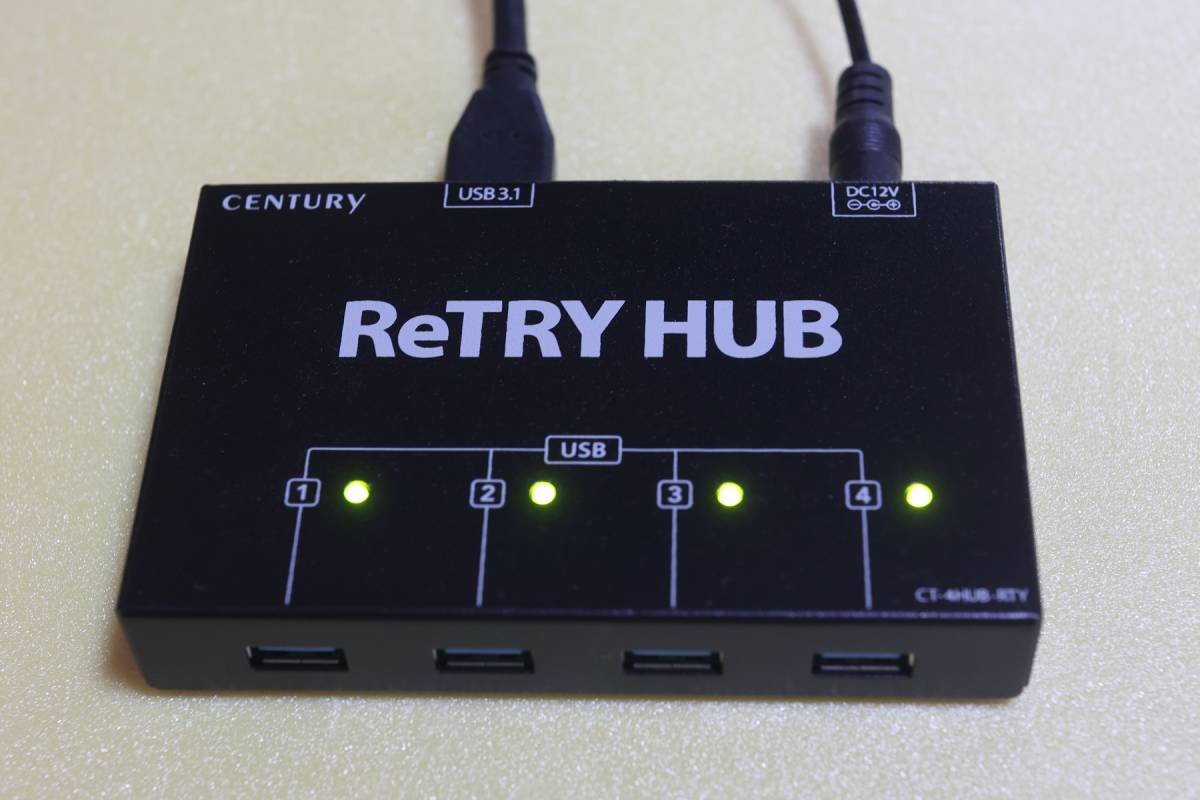 ◎４ポートUSBデバイス常時監視＆自動復帰「Centech ReTRY HUB V2／CT-USB4HUBV2」_画像1