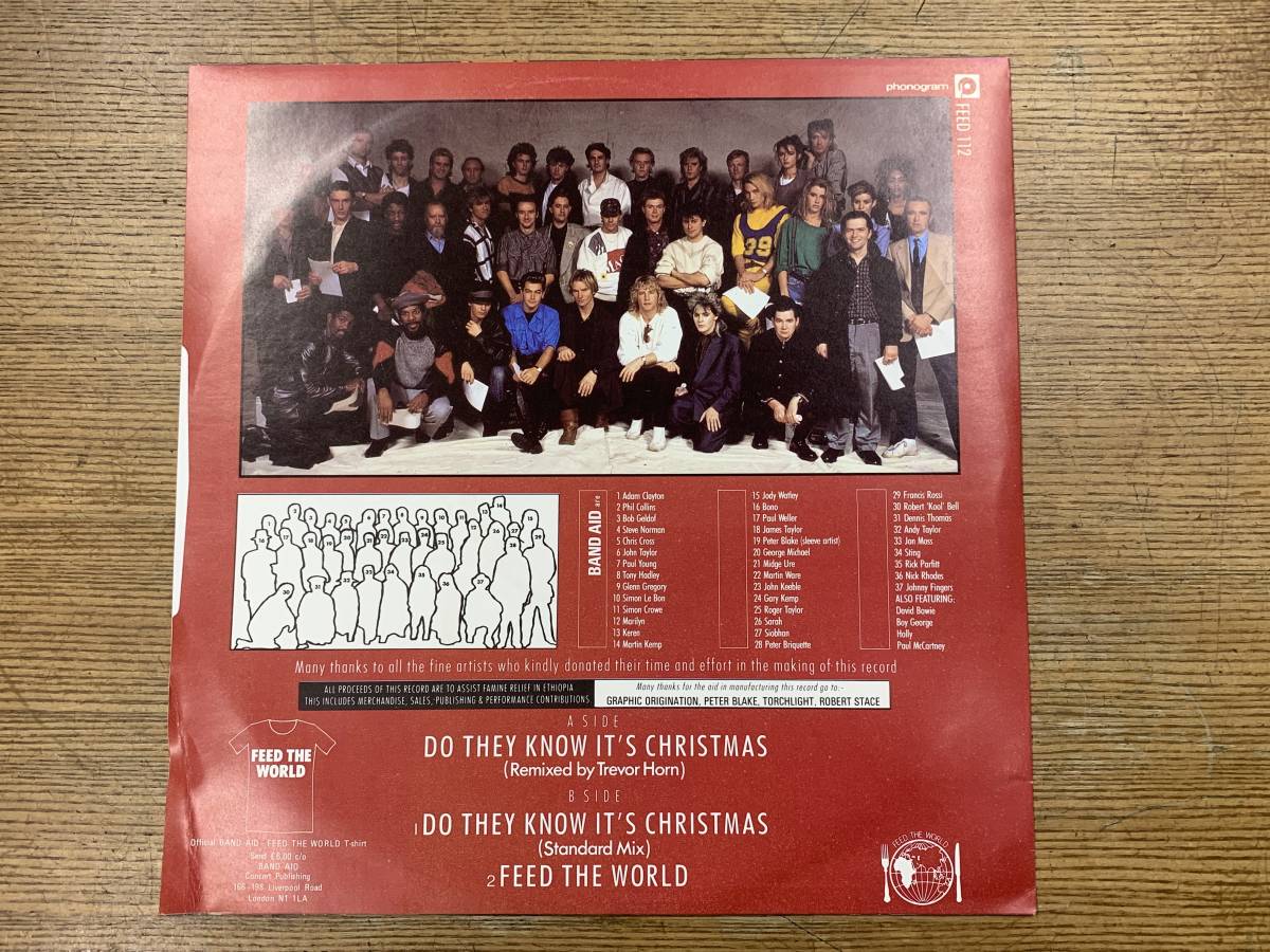 バンド・エイド　BAND　AID　DO　THEY　KNOW　IT'S　CHRISTMAS?　FEED　112　LP　レコード　中古品_画像2