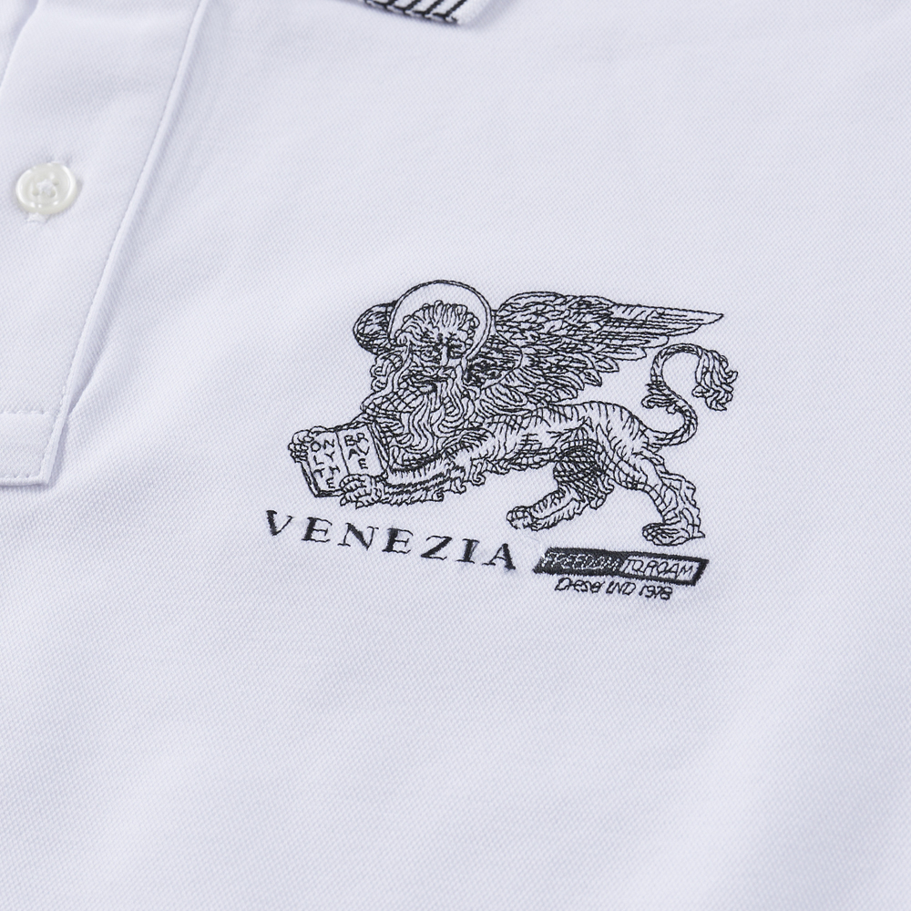 L/【匿名発送】新品 DIESEL ディーゼル ロゴ ポロシャツ T-SMITH-D1 メンズ レディース ブランド ベネチア ホワイト