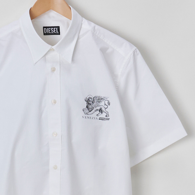 XL/【匿名発送】新品 DIESEL ディーゼル シャツ S-HARRY-SSL メンズ レディース ブランド ベネチア ホワイト