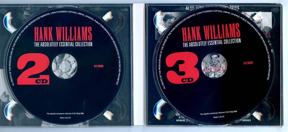 Hank Williams（ハンク・ウイリアムス）3CDセット「The Absolutely Essential Collection」EU盤 BT3006_画像5