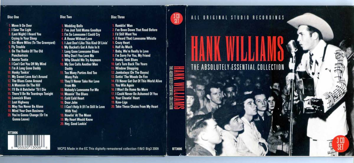 Hank Williams（ハンク・ウイリアムス）3CDセット「The Absolutely Essential Collection」EU盤 BT3006_画像3