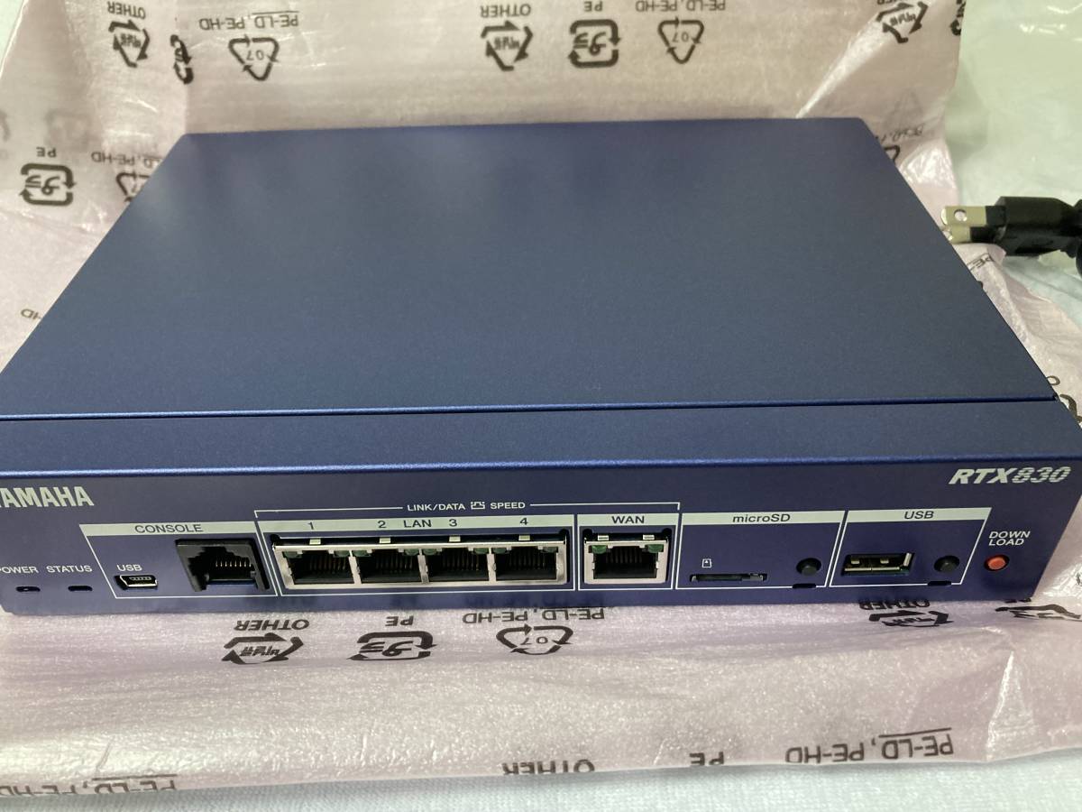 YAMAHA RTX830(VPN L2TP 中規模ネットワーク テレワーク ほぼ未使用