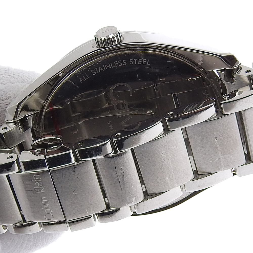 【本物保証】 美品 カルバンクライン CALVIN KLEIN アライアンス メンズ クォーツ 電池 腕時計 ボーダー シンプル デイト K5R311_画像8