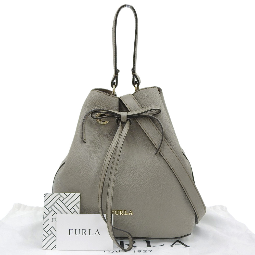 大人気新品 フルラ 超美品 布袋・保付 【本物保証】 FURLA グレー