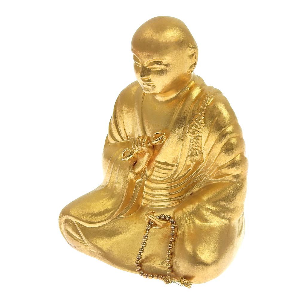 【本物保証】 箱付 美品 宗道 僧侶 お坊さん 仏教 純金 K24YG 1000 FINE GOLD 置物 101.7g_画像3