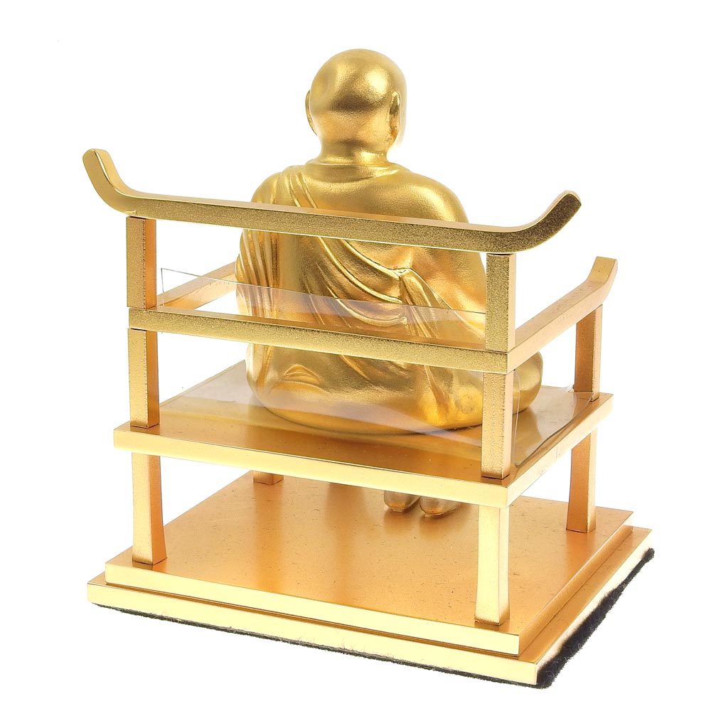 【本物保証】 箱付 美品 宗道 僧侶 お坊さん 仏教 純金 K24YG 1000 FINE GOLD 置物 101.7g_画像2