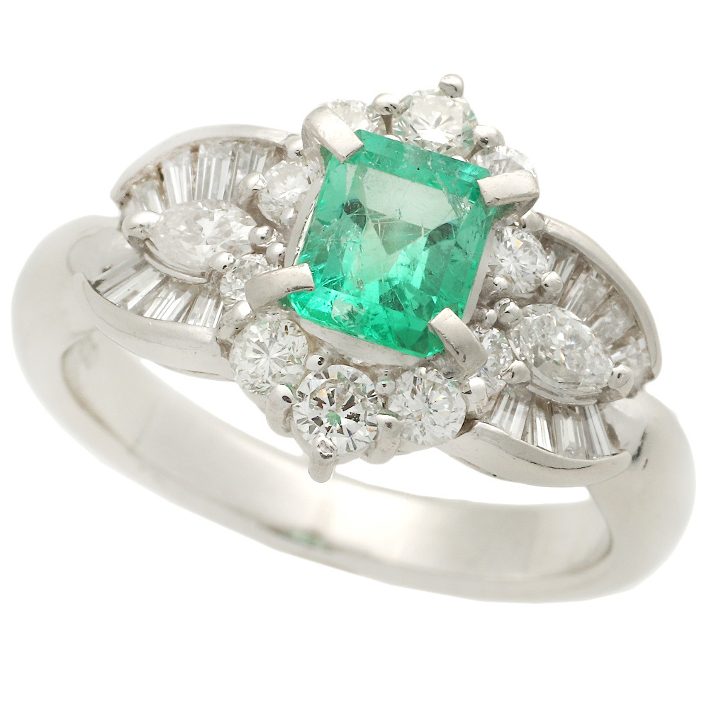 ブランドのギフト 78862-245【Candame】Emerald 絶品Diamond 18K Ring