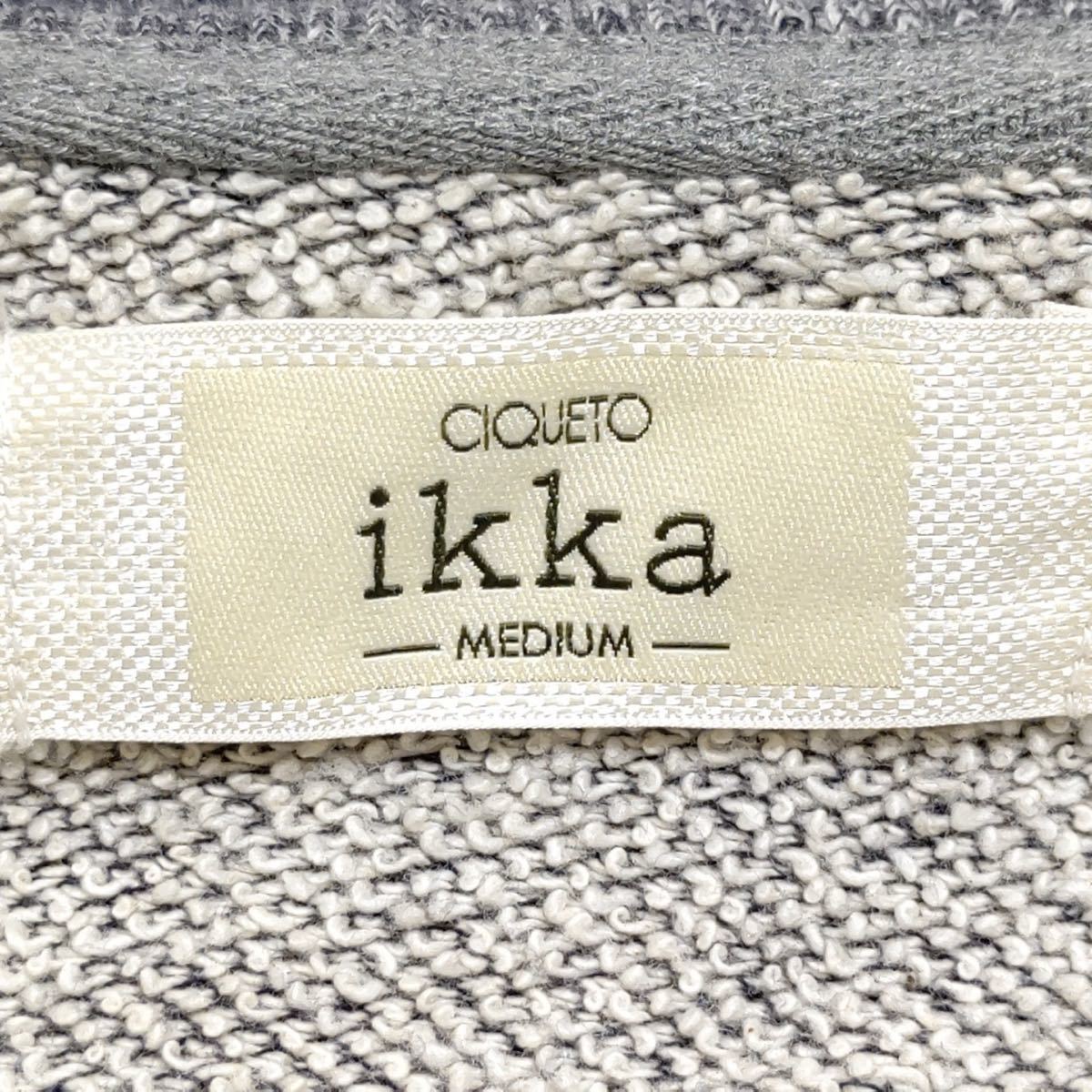 【ikka】イッカ 薄手のスウェット ジャケット コットン100％ 霜降りグレー灰色 ダッフル コート ボタン コックス メンズ サイズM/11735j_画像8