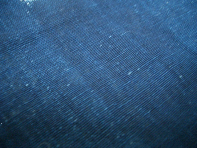 古布藍染め木綿はぎれ松と井形　134㎝　アンティーク昔着物リメイク古裂布団皮_画像4