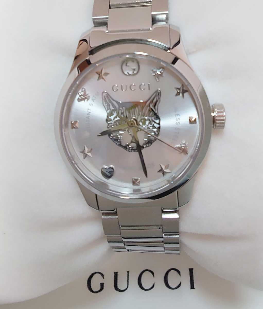 新品未使用 グッチ GUCCI Gタイムレスレス レディース 腕時計 猫 新品未使用 グッチ GUCCI Gタイムレスレス レディース 腕時計 猫