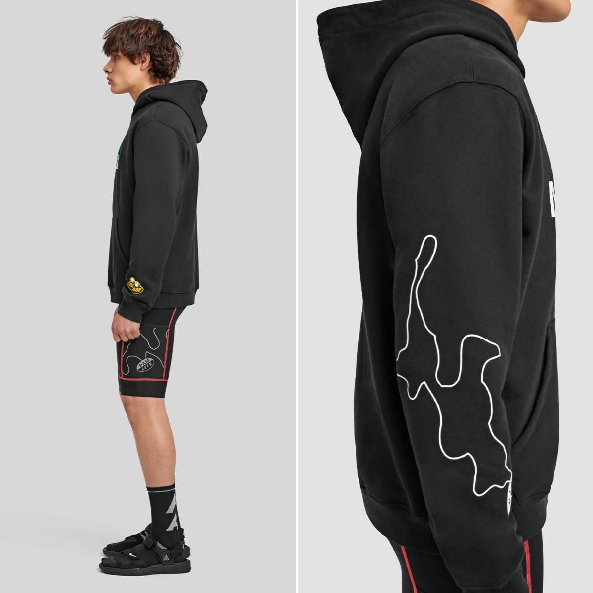 返品交換不可】 ブラック Sサイズ Hoodie Print PAM × MAAP 新品