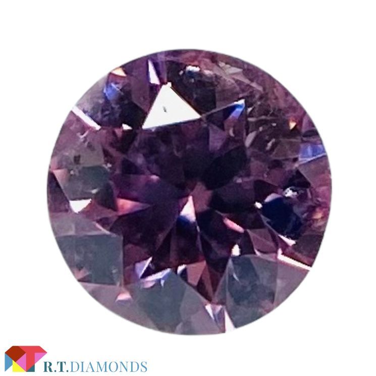 ダイヤモンド FANCY VIVID PURPLISH PINK 0.056ct RD/RT2284/CGL