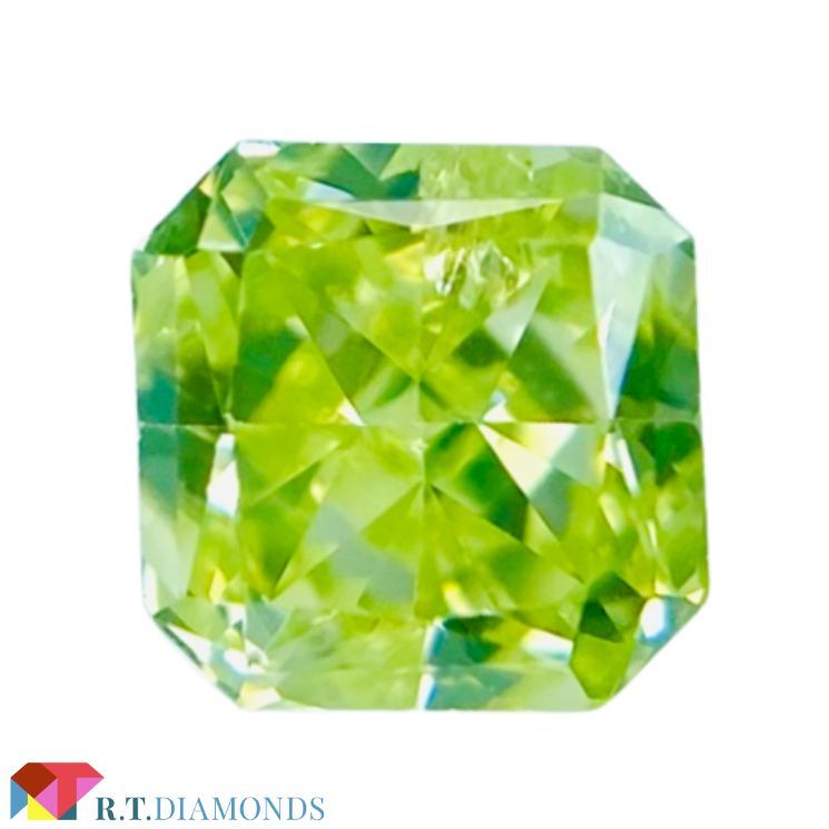 珍しい FANCY INTENSE YELLOW GREEN 0.255ct SQ/RT2278/CGL