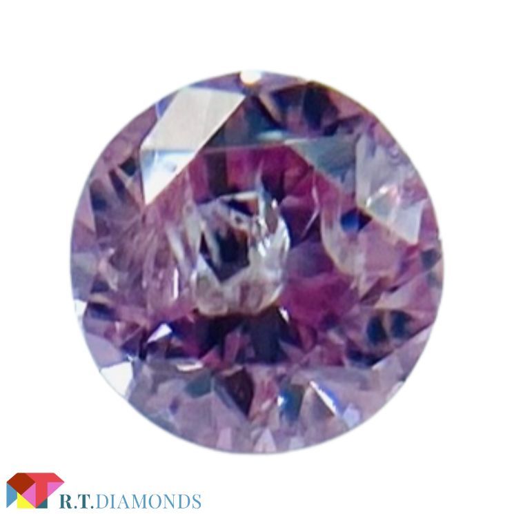 T-ポイント5倍】 FANCY INTENSE PURPLISH PINK 0.049ct RD/RT2301/CGL