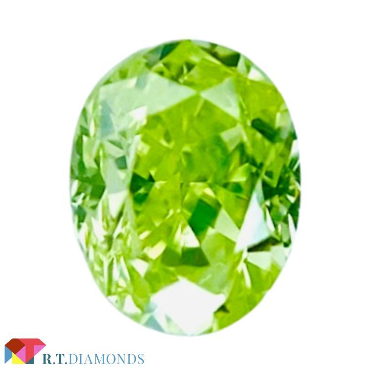 代引き人気 FANCY INTENSE YELLOW GREEN 0.065ct OV/RT2213/CGL