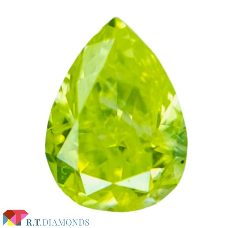 FANCY VIVID GREEN YELLOW 0.093ct PS/RT2182/CGL