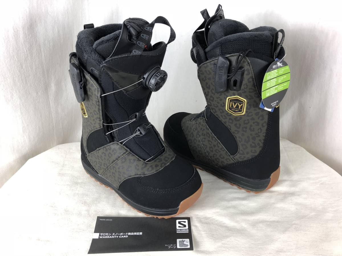 last liquidation *. unusual 70%off* new goods *SALOMON Salomon IVY BOA ivy boa * leopard print *23.5cm: Real Yahoo auction salling