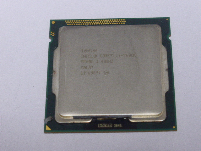 INTEL CPU Core i7 2600K 4コア8スレッド 3.40GHz SR00C CPUのみ 起動確認済です_画像1