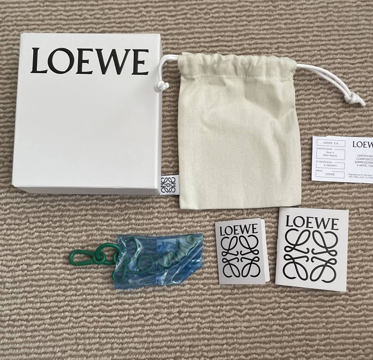 ★32000円引★ LOEWE ロエベ メタル バッグチャーム アナグラム MACRAME CHARM キーホルダー チャーム シグネチャーチャーム_画像3