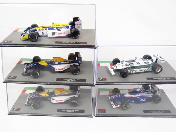 デアゴスティーニ F1マシンコレクション 5台セット ウィリアムズ WILLIAMUS FW07B FW11B FW14B FW15C FW19 マンセル プロスト