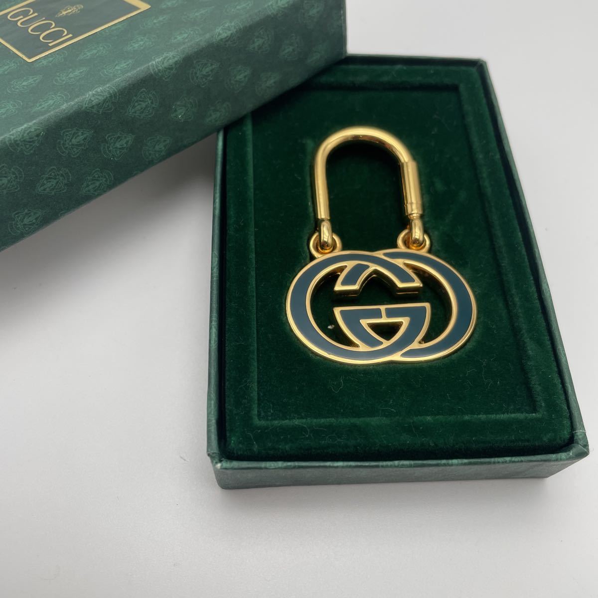 GUCCI オールドグッチ GGキーホルダーキーリング 箱付き 美品_画像3