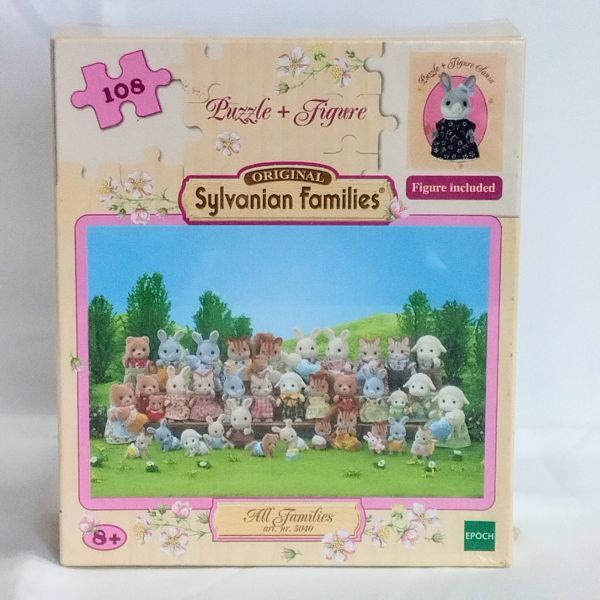 欧州版 Sylvanian Families 108ピースジグソーパズル(限定フィギュア付き/Sonia(Cottontail Rabbit))☆2006年 エポック社(EU/オランダ)の画像1