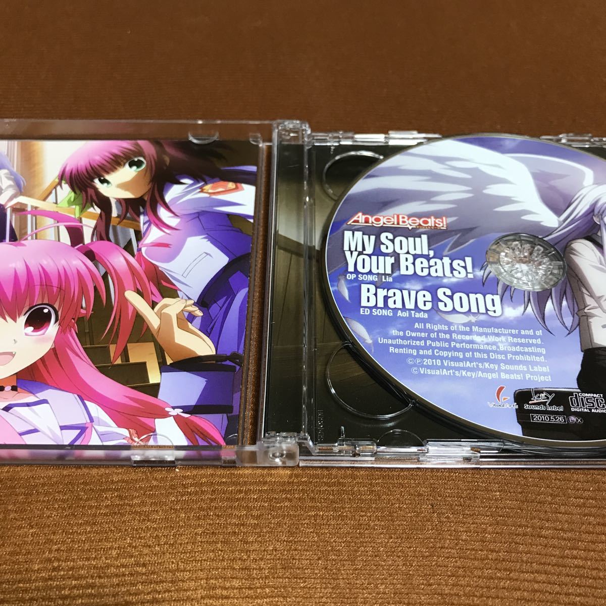 水星価格！Angel Beats!　OP/ED主題歌　初回生産限定盤DVD付　My Soul,Your Beats!/Brave Song　Lia/多田葵　アニソン_画像2