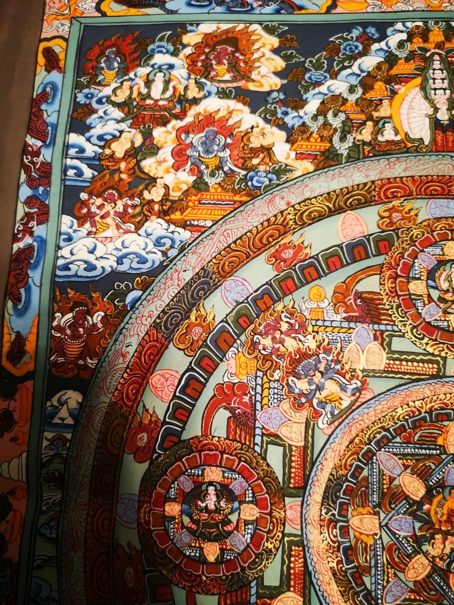 中国 仏教美術 チベット チベット密教 タンカ 仏画 古美術 曼荼羅 密教 チベット仏教