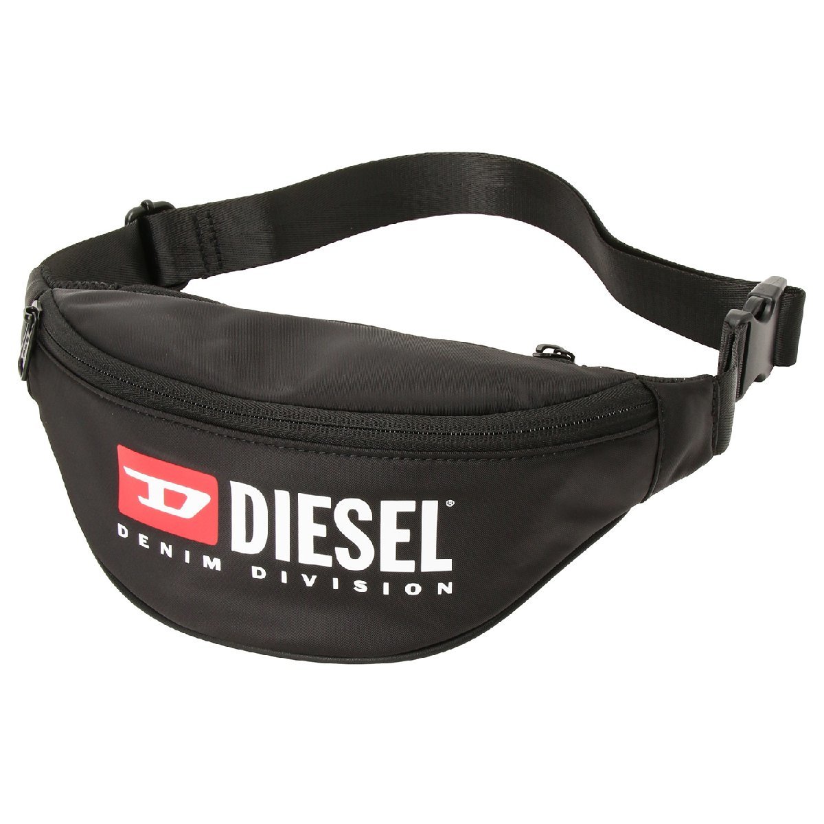 ディーゼル ベルトバッグ DIESEL X09554 P5480 T8013 ロゴプリント ウエストバッグ ボディバッグ ブラック メンズ RINKE BELTBAG