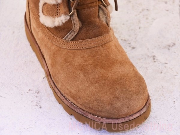 MK466◆キッズ UGG オーストラリア ムートンブーツ 茶 ブラウン 21.5～22cmくらい_画像6