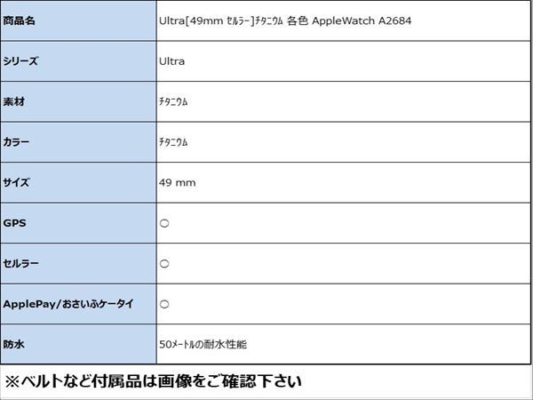 Ultra[49mm セルラー]チタニウム 各色 Apple Watch A2684【安 …_画像2