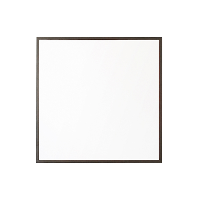 ミラー 鏡 壁掛け おしゃれ ウォールミラー 姿見 細枠 正方形 50 かがみ 壁掛 北欧 シンプル 日本製 ブラウン NAG-7014BR