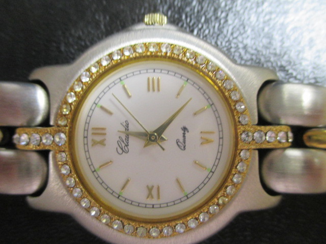新品未使用　Claudio　メンズクオーツ式時計　Made in ITARY　QUARTZ　正規品　Gold＆SILVERカラー　耐水性（生活防水）